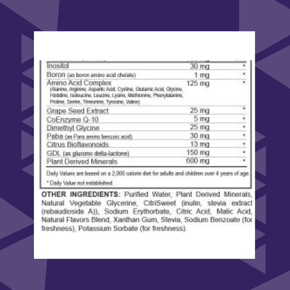Close-up of Youngevity Ultimate Classic Liquid Supplement label