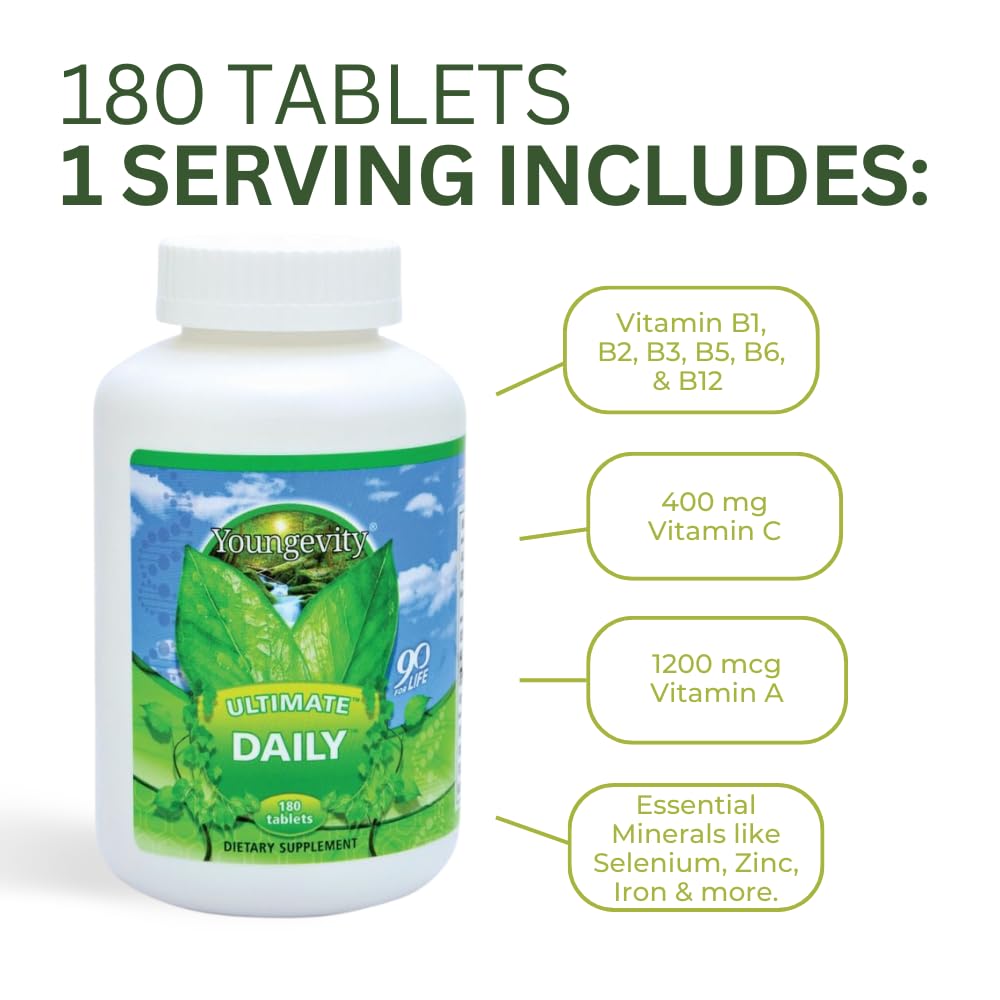 Close-up of Youngevity Ultimate Daily Tablets in hand