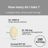 Close-up of YOUTHVITA Vitamin D3 & K2 Softgels
