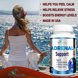 Close-up of YUMMYVITE Adrenal Support Supplement ingredients list