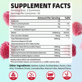 Close-up of YUULAI Saw Palmetto Gummies showing raspberry flavour