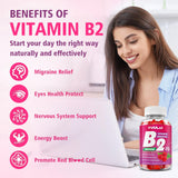 Close-up of YUULAI Vitamin B2 Gummies showing texture