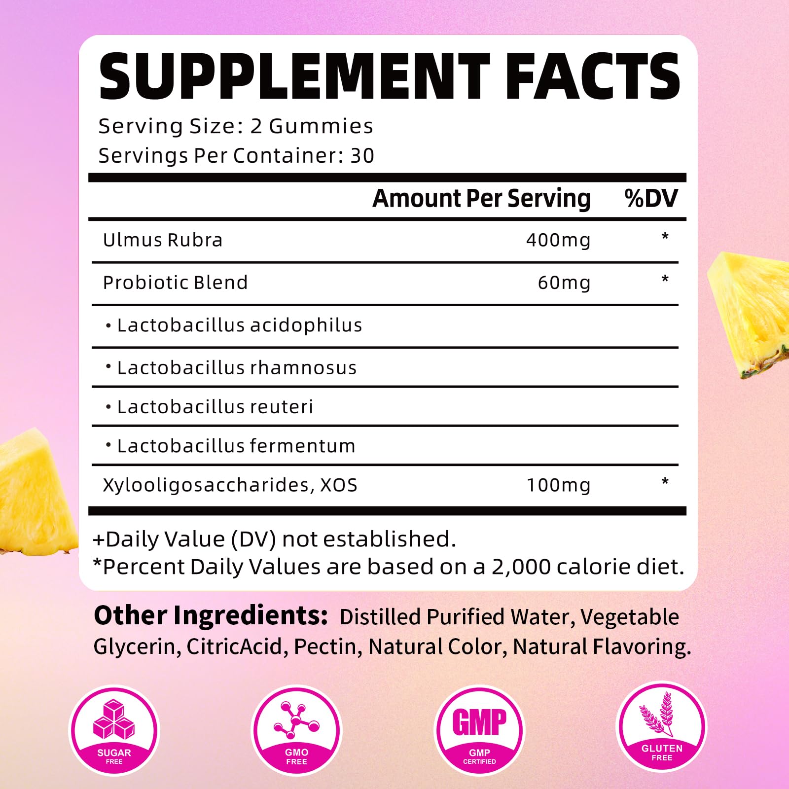 Close-up of YUULAI Women's Probiotic Gummies showing texture