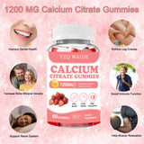 Close-up of YZQ WAIDE Calcium Citrate Gummies strawberry flavour