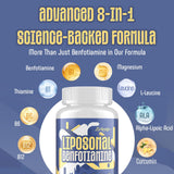 Close-up of Zaigon Benfotiamine 600mg capsules