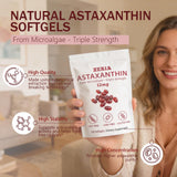 Close-up of ZERIA Astaxanthin Softgel showing the softgel form