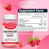 Close-up of Zetelixia Magnesium Glycinate Gummies showing raspberry gummies