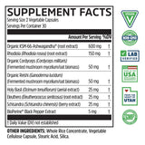Close-up of ZHOU Ashwagandha and Rhodiola Rosea capsules