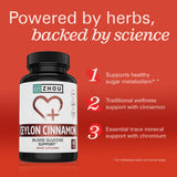 Close-up of ZHOU Ceylon Cinnamon 1200mg capsules