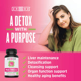 Close-up of ZHOU Milk Thistle 450mg tablets