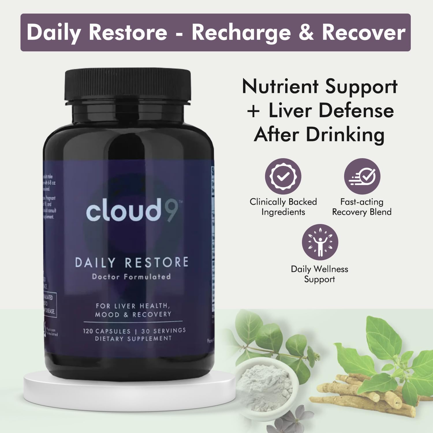 CLOUD9 BY REBOUND Liver Extracts Supplement packaging