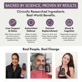CLOUD9 BY REBOUND Liver Extracts Supplement with a glass of water