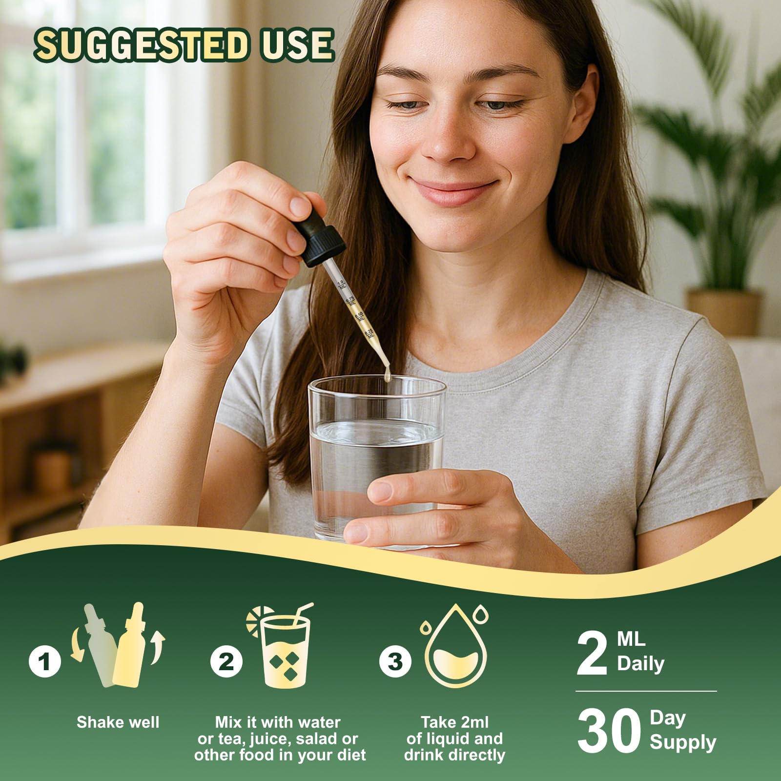 CNCHEF Alpha Lipoic Acid liquid supplement in use