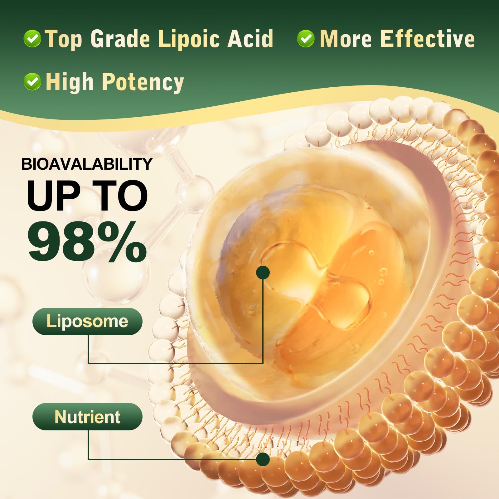 CNCHEF Alpha Lipoic Acid packaging side view