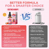 CNCHEF B-Complex Liquid Supplement for Kids 150g with a glass of water