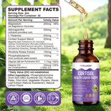 CNCHEF Cortisol Supplement Liquid Drops 2 Fl Oz back view