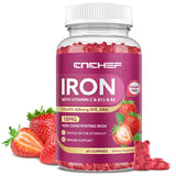 CNCHEF Iron Gummies front view with bear shape and strawberry flavour