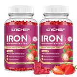 CNCHEF Iron Gummies front view with strawberry flavour