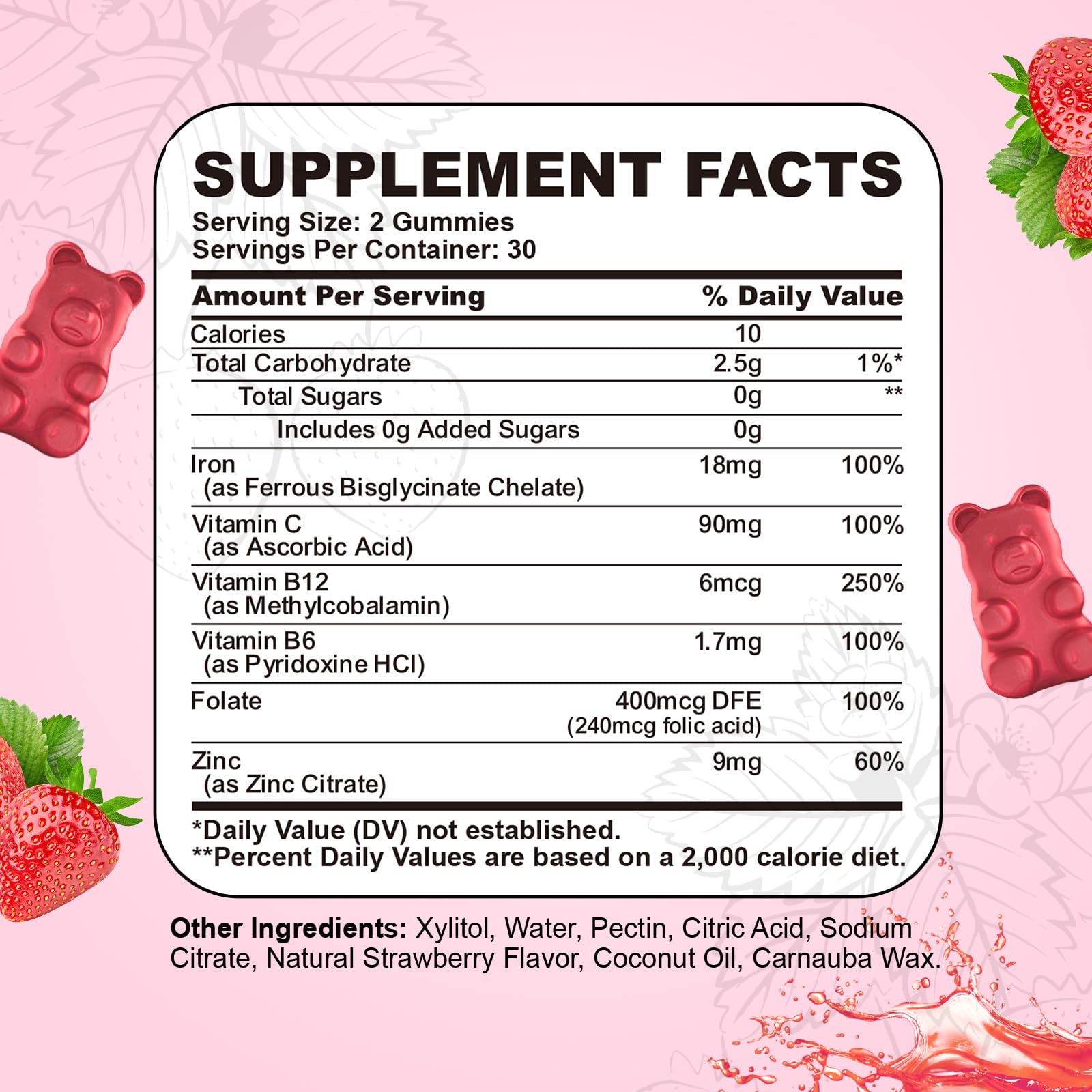 CNCHEF Iron Gummies on a kitchen counter for daily use