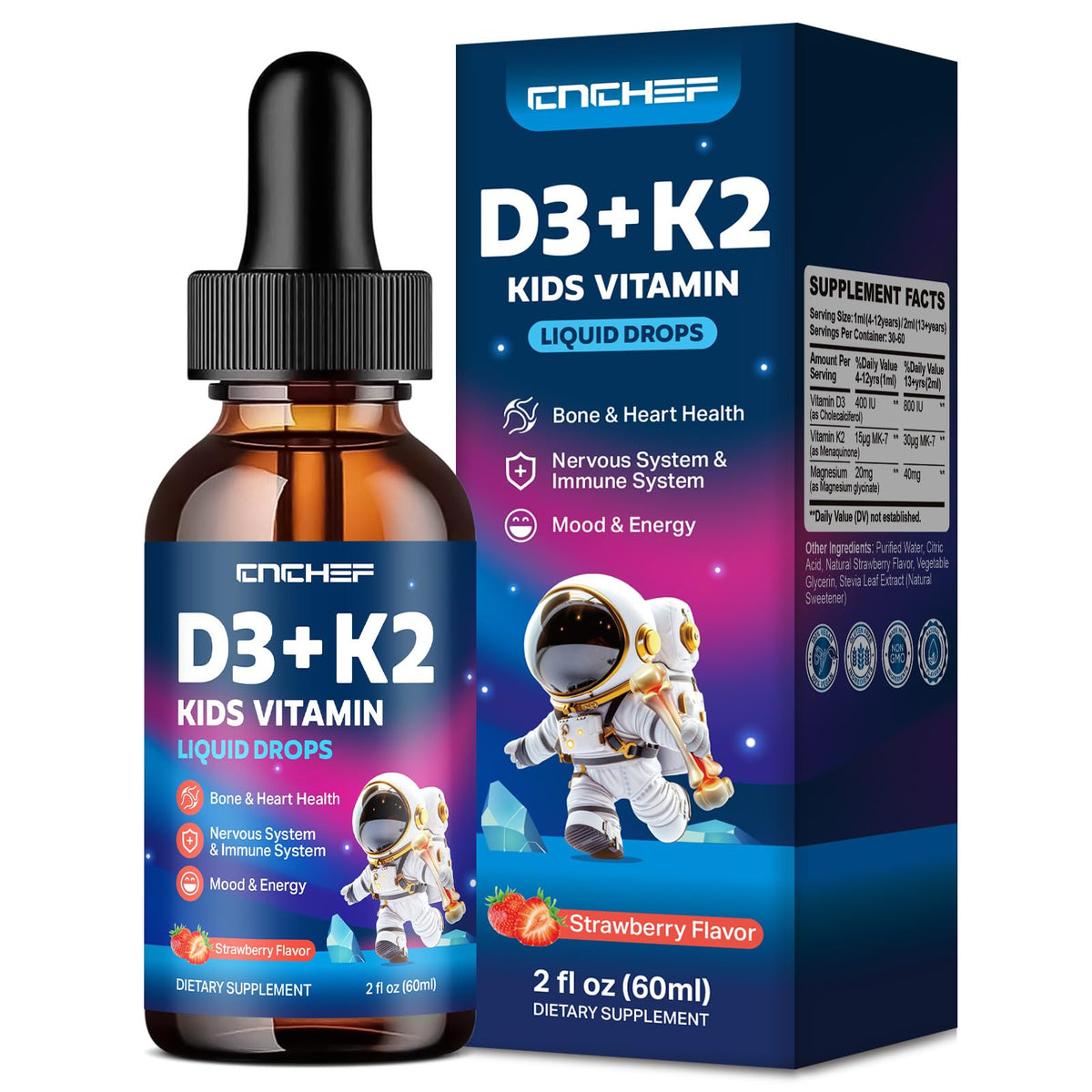 CNCHEF K2D3 Drops 60ml bottle front view