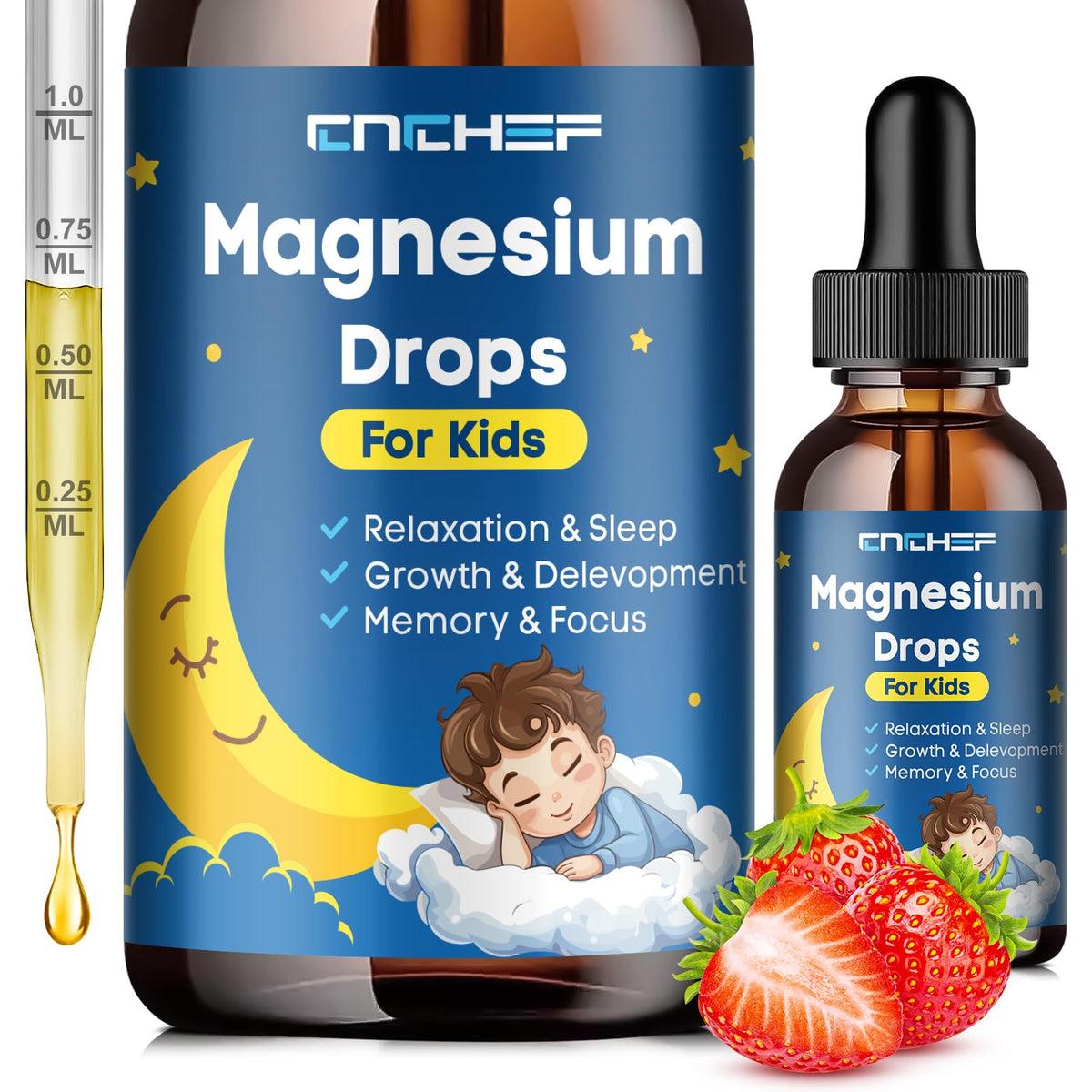 CNCHEF Liquid Magnesium Drops 150g bottle front view