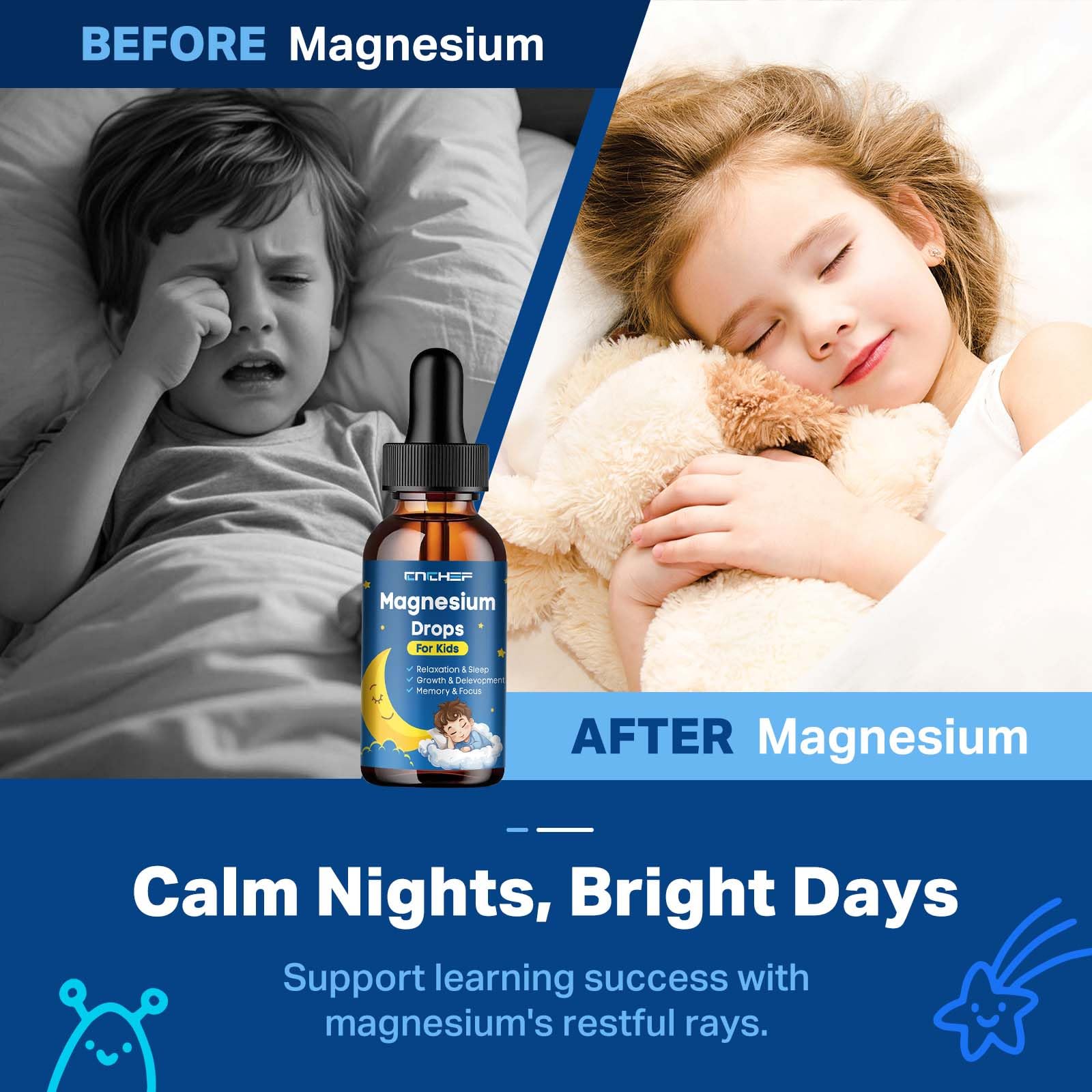 CNCHEF Liquid Magnesium Drops strawberry flavour label