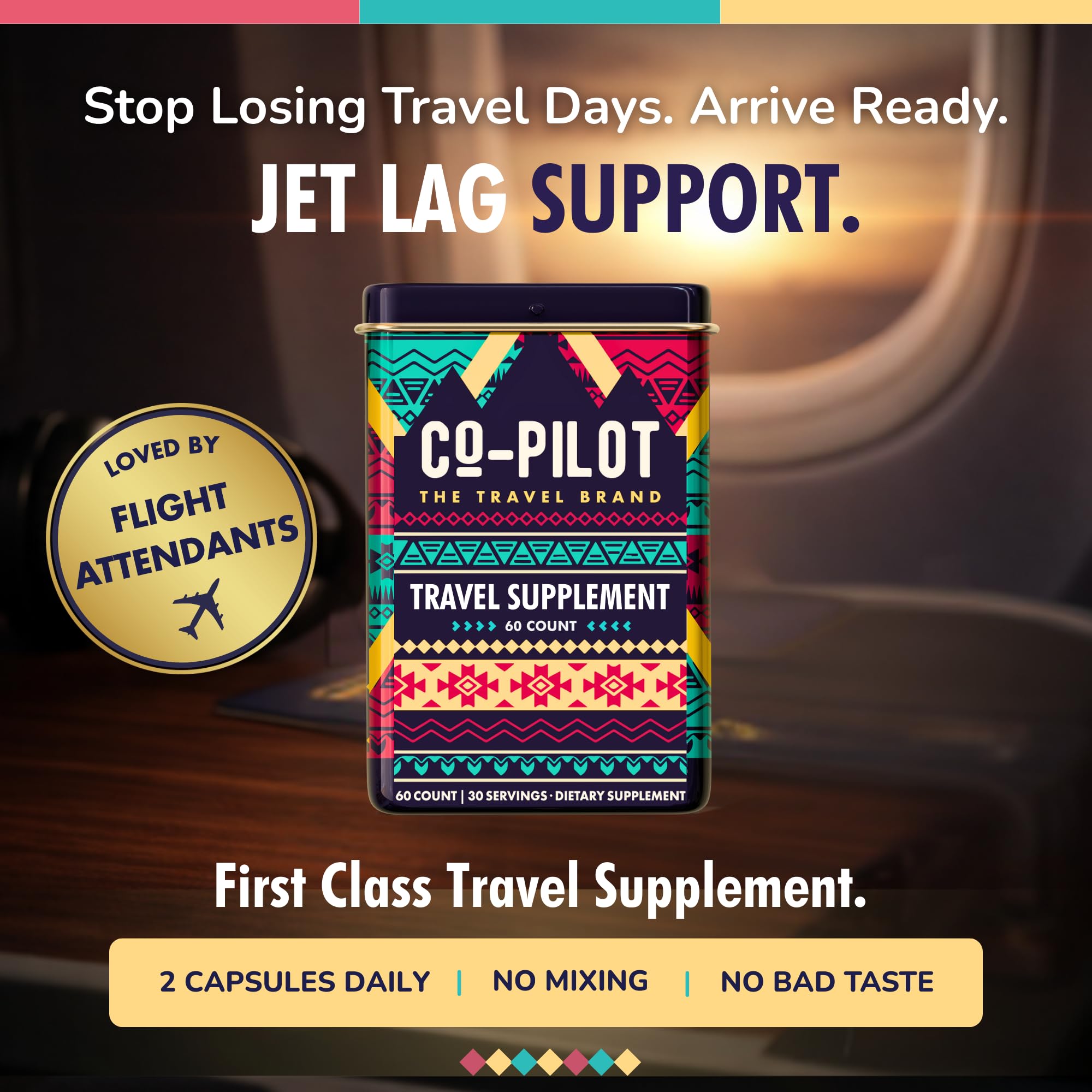 Co-Pilot The Travel Brand multivitamins capsule close-up