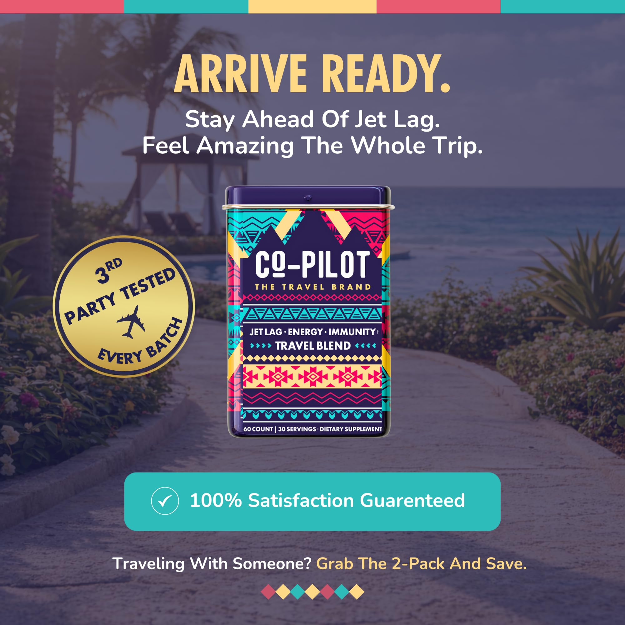 Co-Pilot The Travel Brand multivitamins with travel essentials