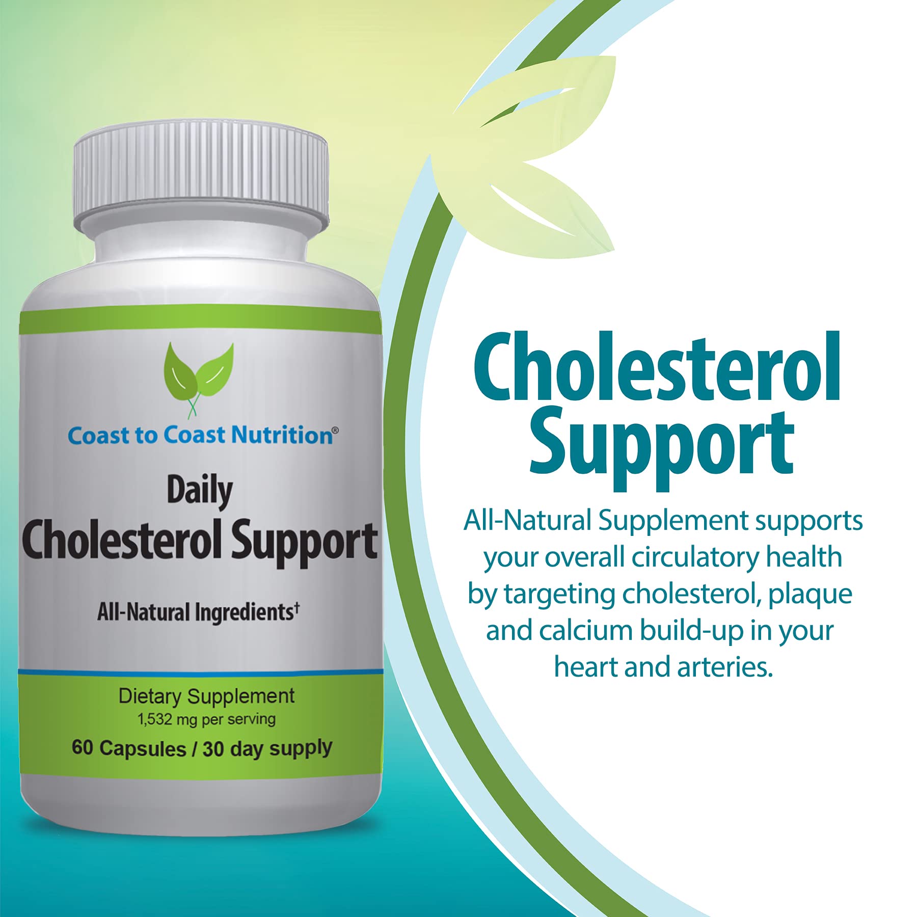 Coast to Coast Nutrition Cholesterol Support Supplement capsules
