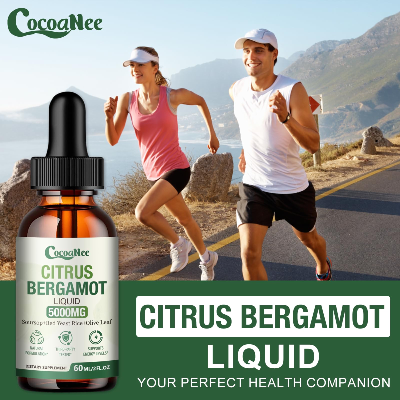 CocoaNee Citrus Bergamot Extract 25:1 Liquid Drops close-up of dropper