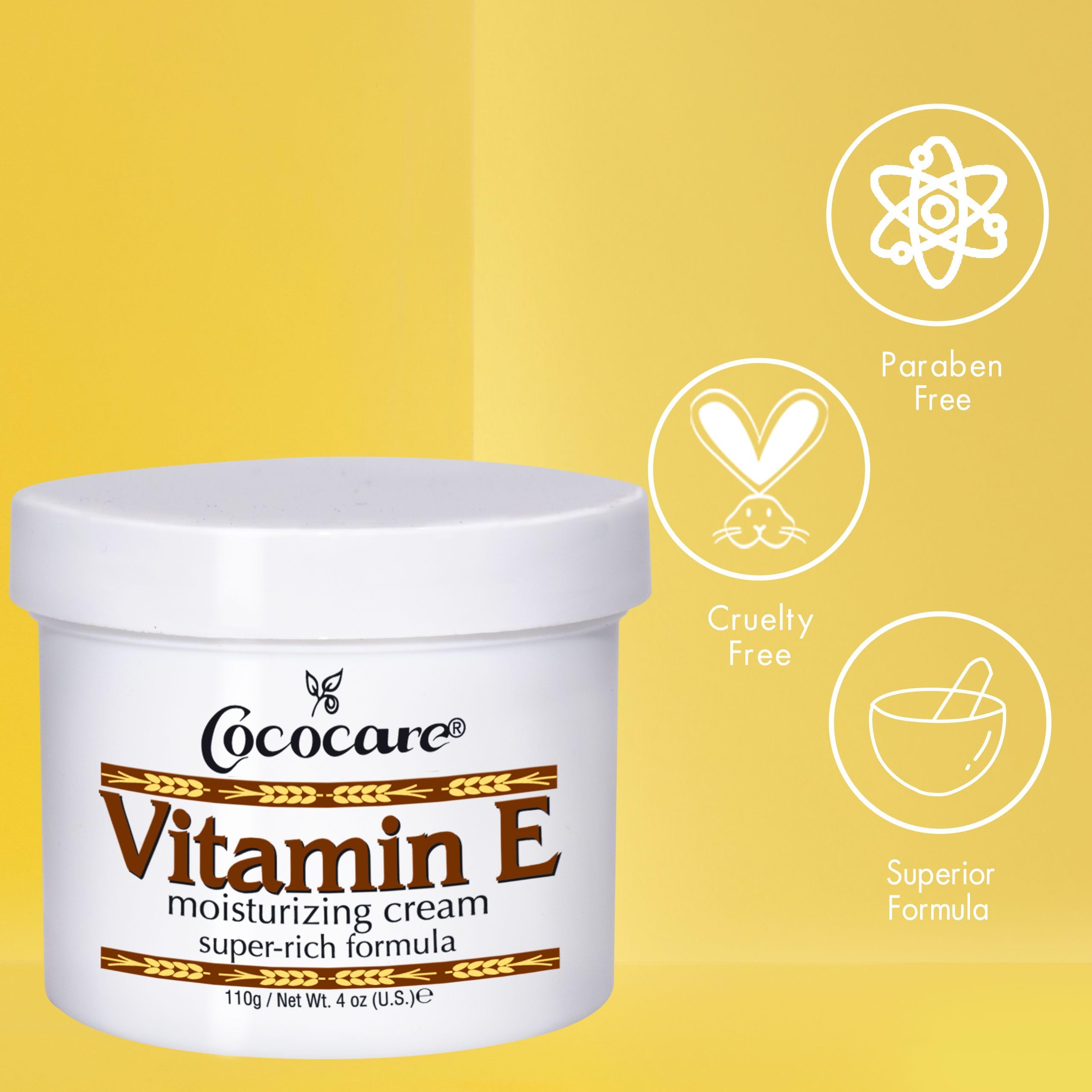 COCOCARE Vitamin E Super Rich Moisturizing Cream applied on skin