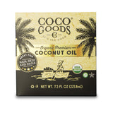 COCOGOODSCO Coconut Oil sachet close-up showing 0.5 fl. oz