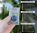 COCOGOODSCO Coconut Oil Travel Pack back view with ingredient list