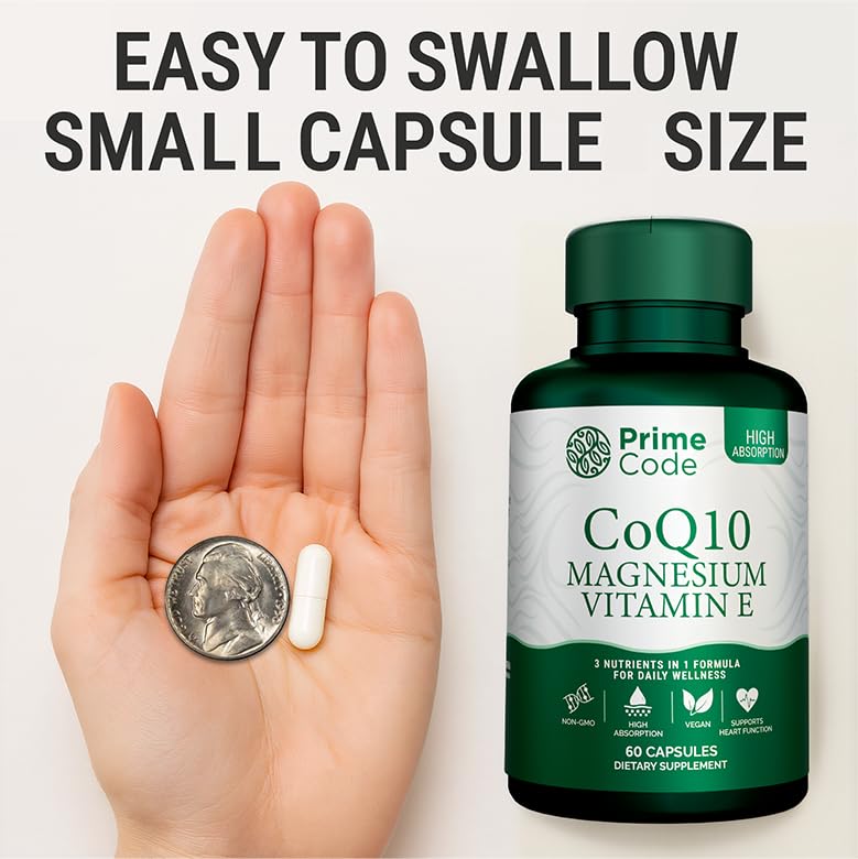 Code CoQ10 Supplement capsule close-up