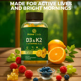 Code Vitamin D3 + K2 Gummies displayed with a measuring spoon