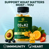 Code Vitamin D3 + K2 Gummies with fresh oranges