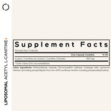Codeage Acetyl-L-Carnitine 500mg Liposomal Capsules bottle side view
