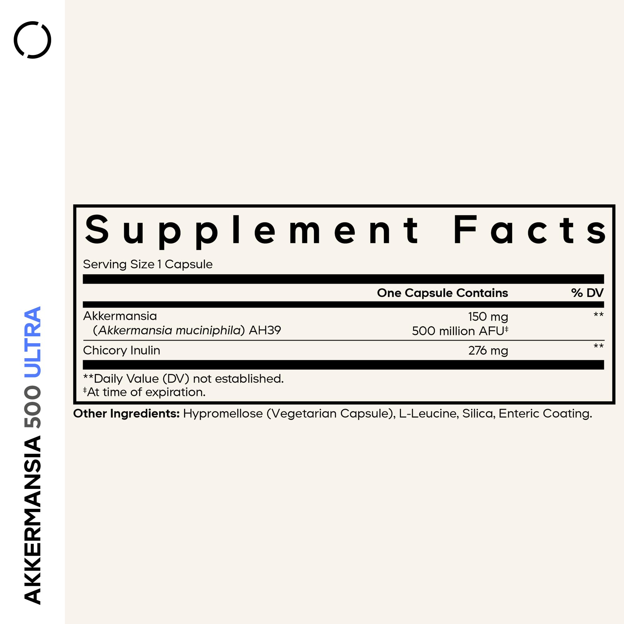 Codeage Akkermansia 500 Ultra Prebiotic Supplement side view