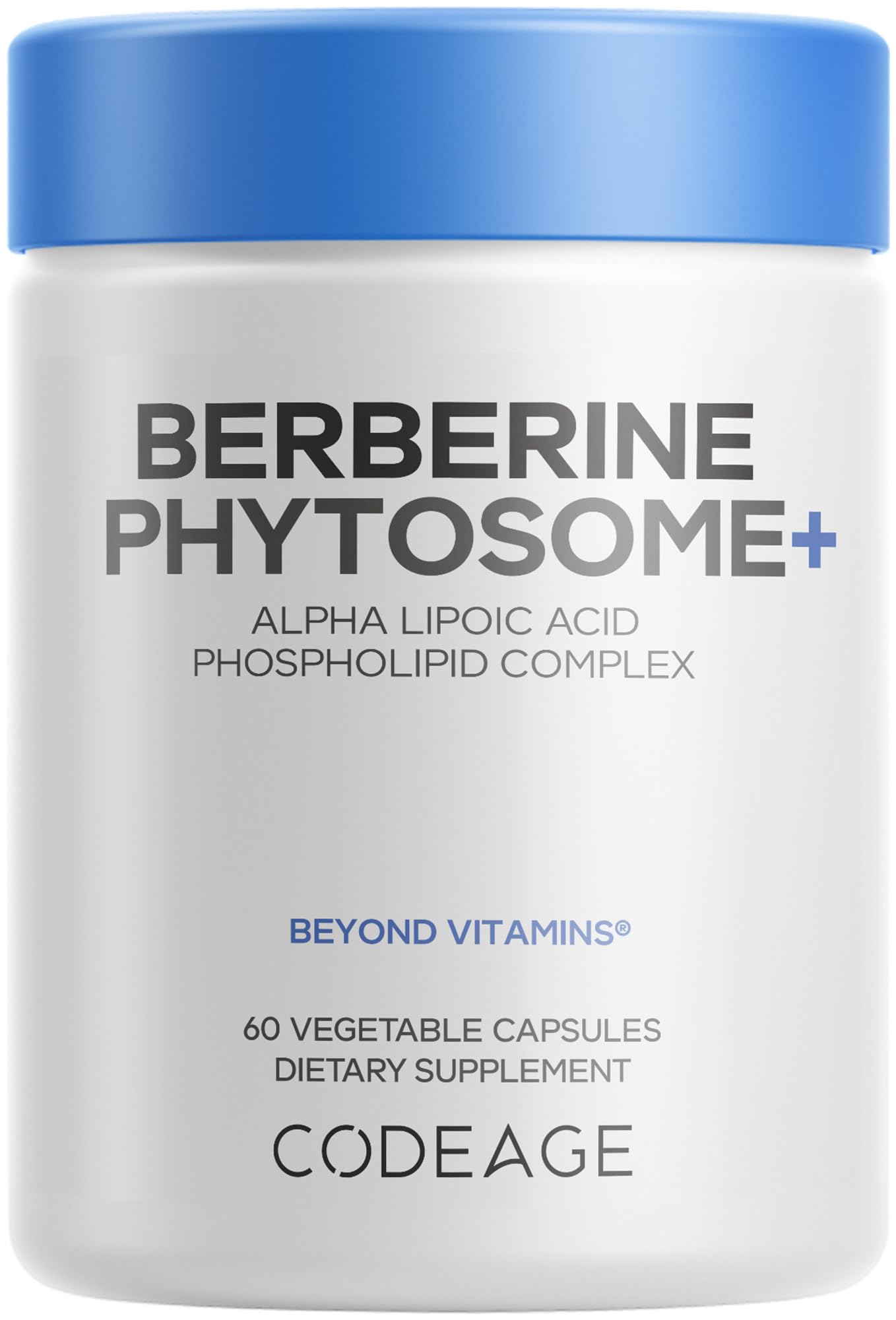 Codeage Berberine HCL 500mg supplement front view