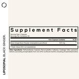 Codeage Black Ginger Supplement bottle side view