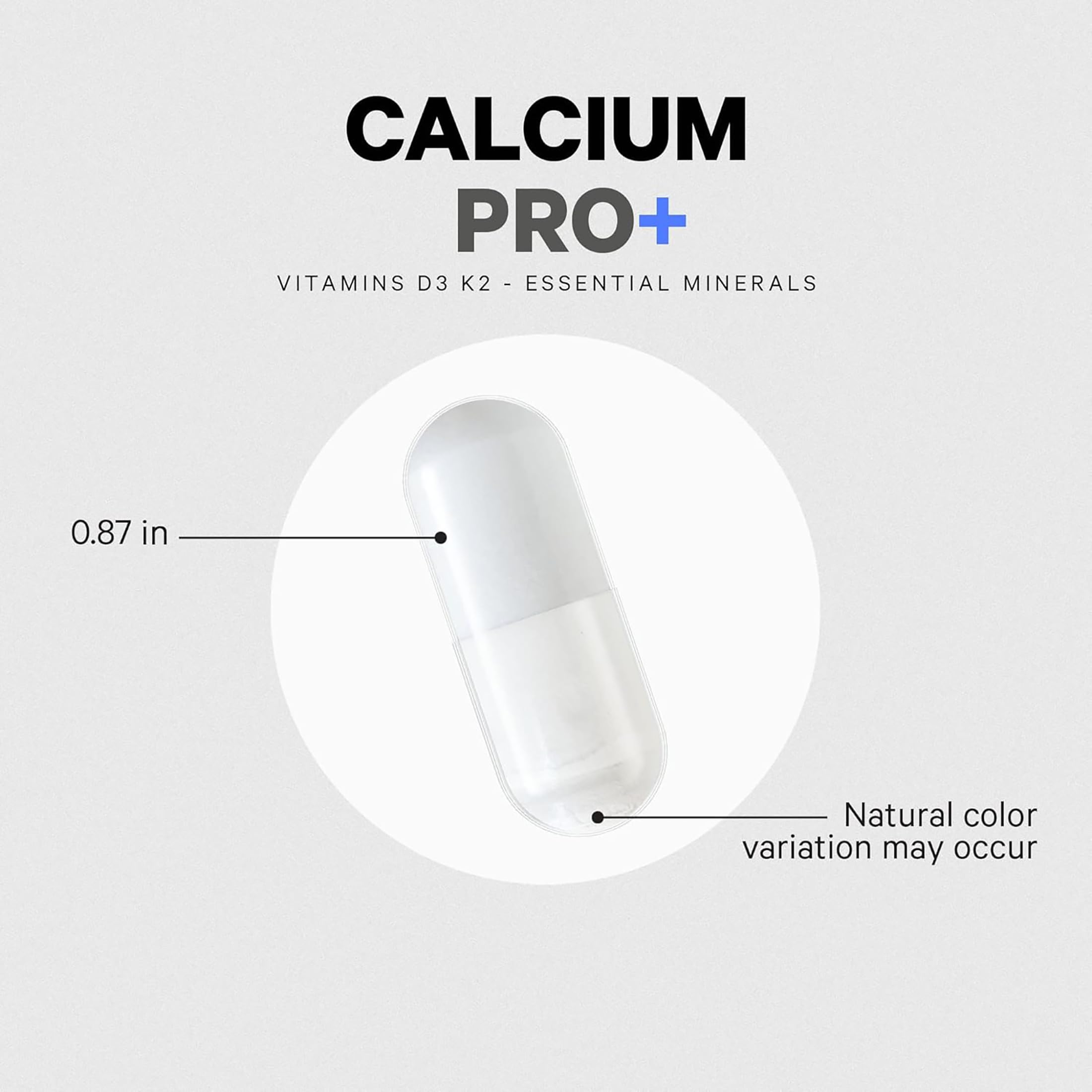 Codeage Calcium Pro+ Supplement back view with ingredient list