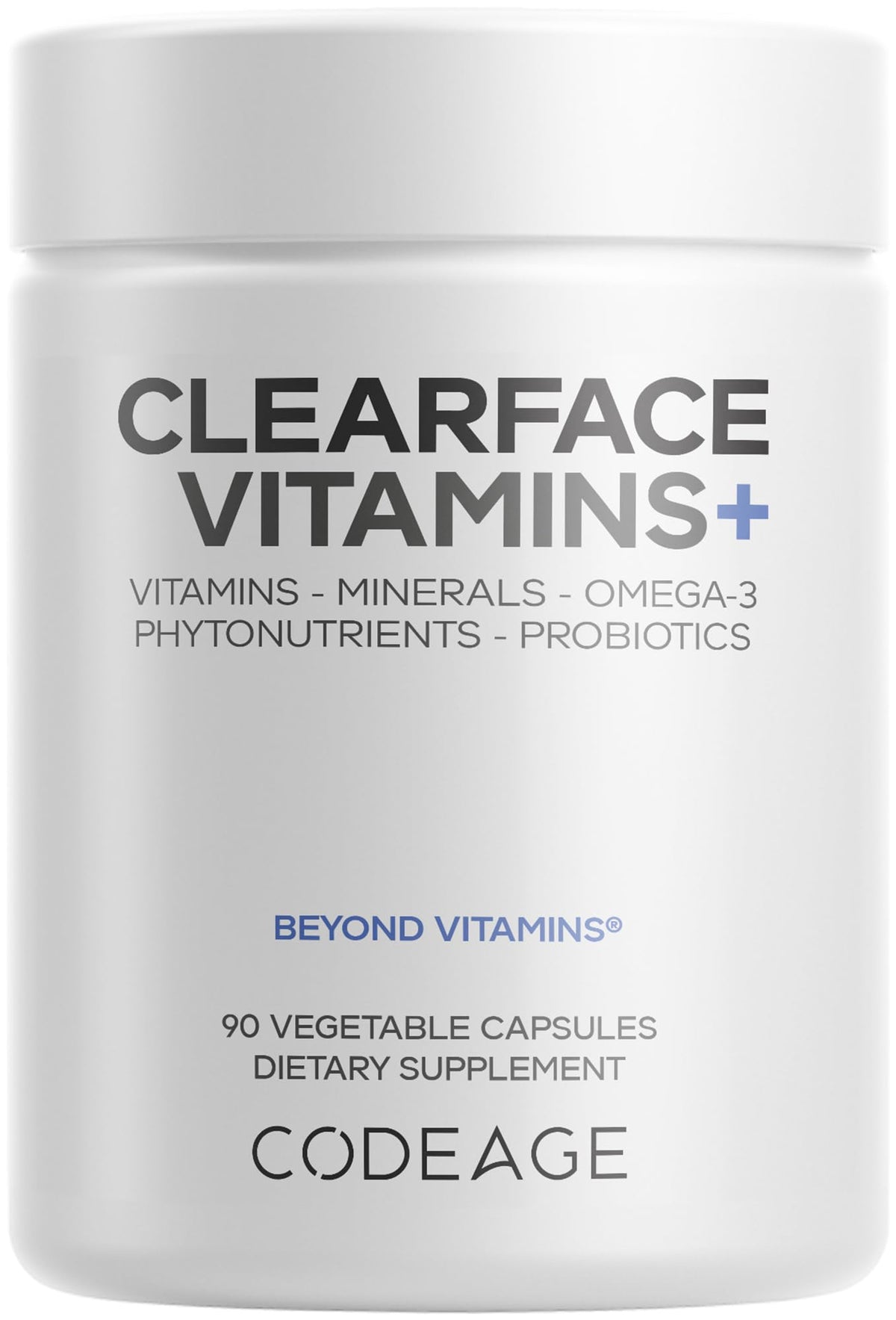 Codeage Clearface Vitamins+ front view with packaging