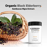 Codeage Elderberry Vitamins back view with ingredient list