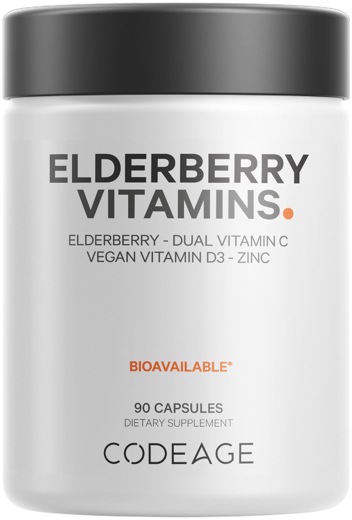 Codeage Elderberry Vitamins front view with packaging