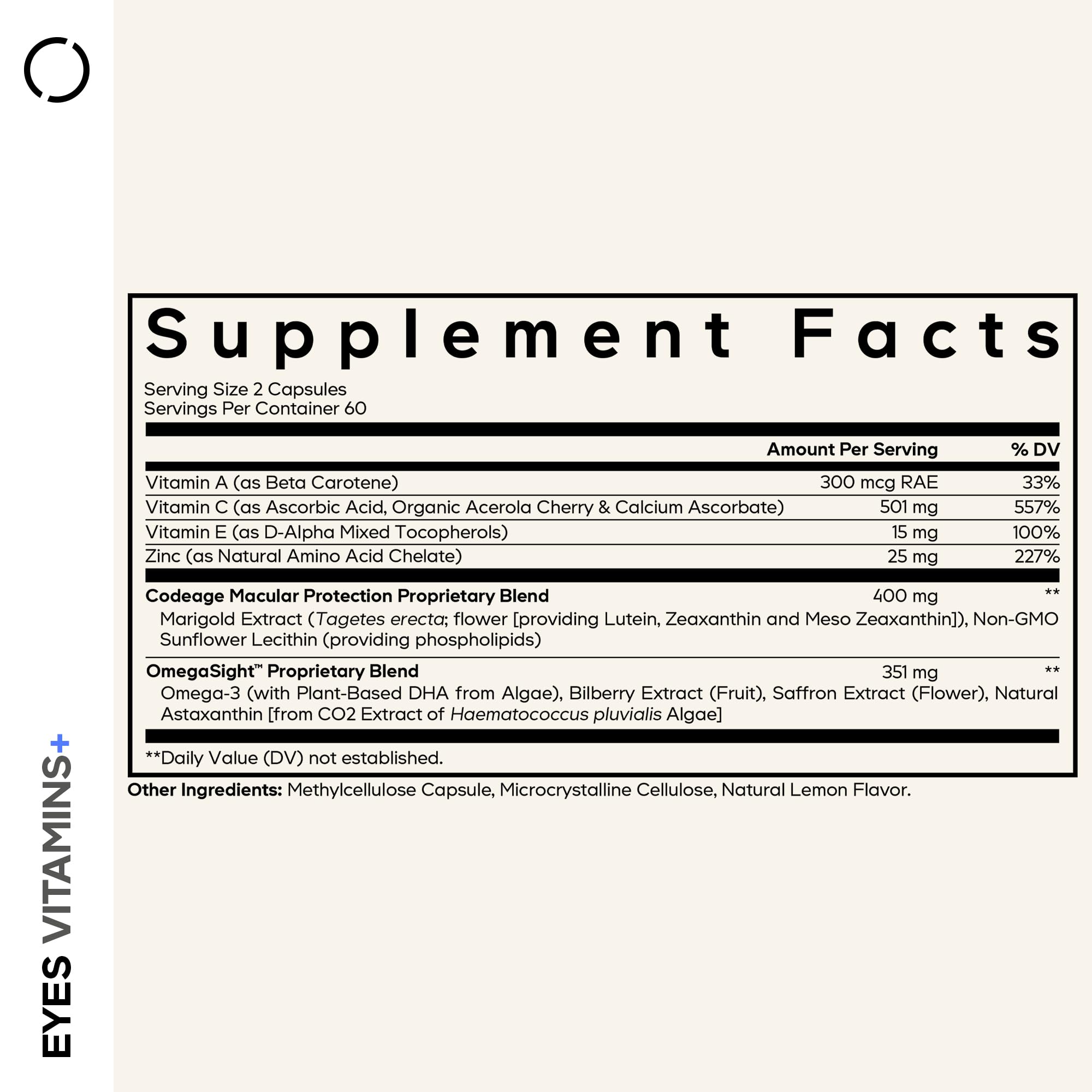 Codeage Eyes Vitamins bottle with label