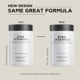 Codeage Eyes Vitamins capsules on a wooden table