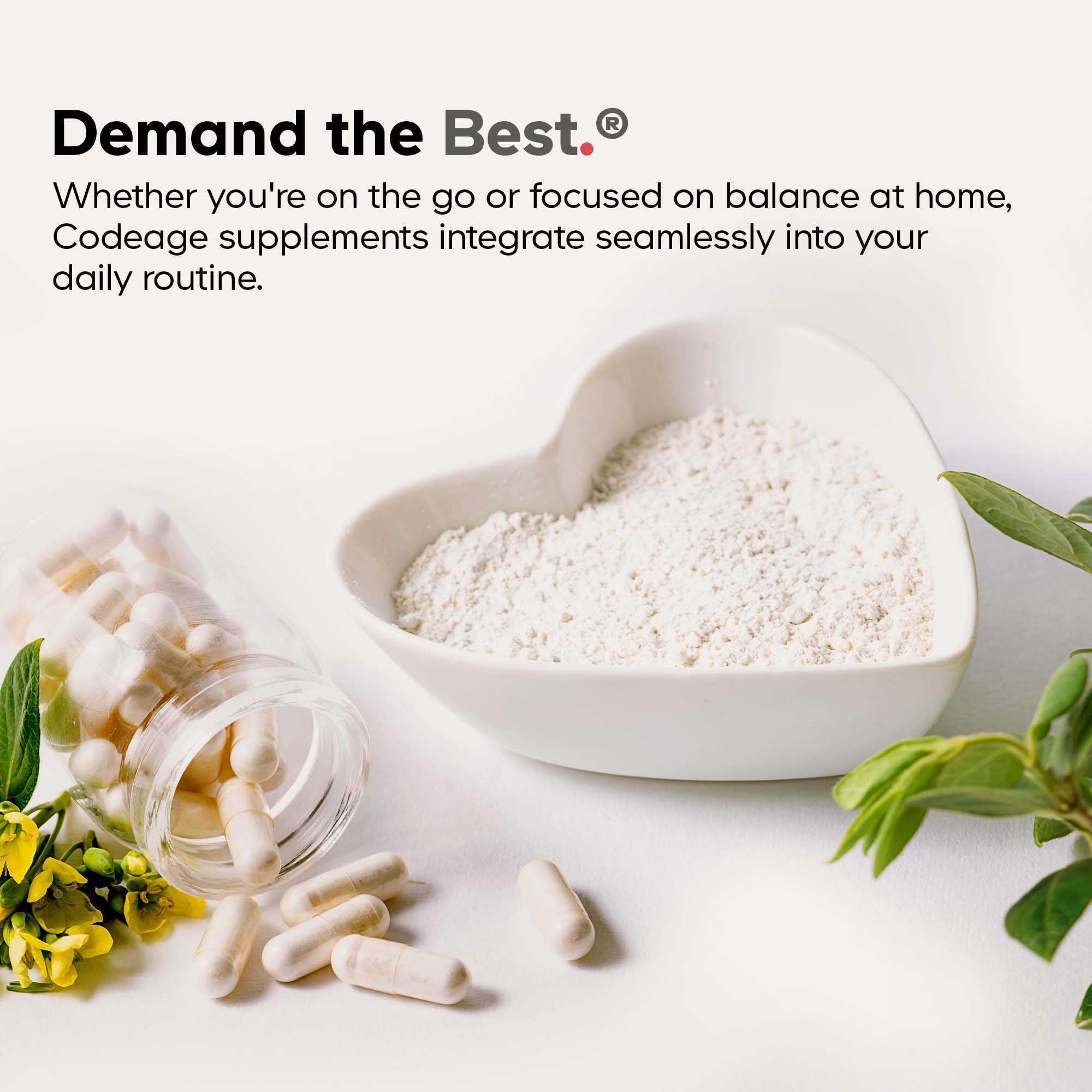 Codeage Fermented daily Enzymes+ capsule opened with powder