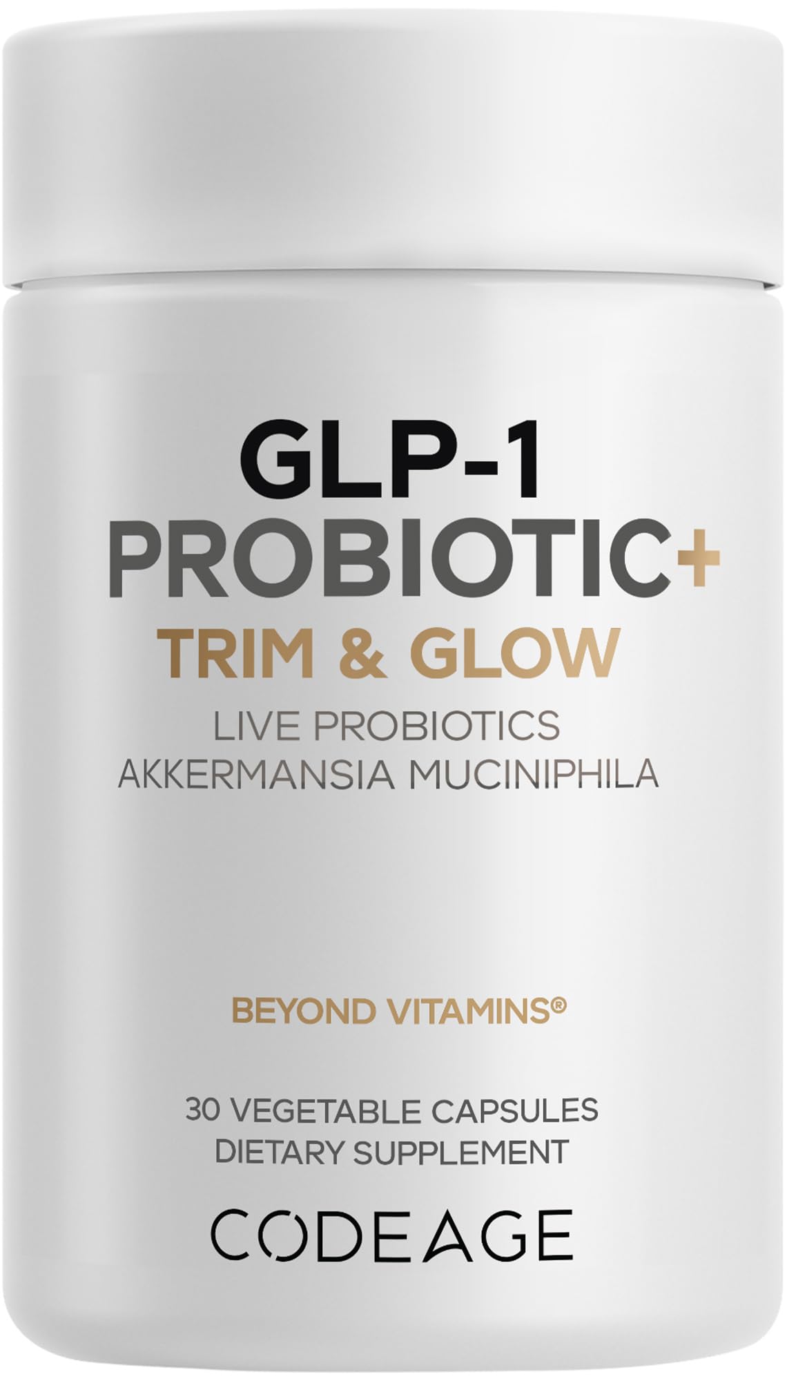 Codeage GLP-1 Probiotic+ 30 capsules front view