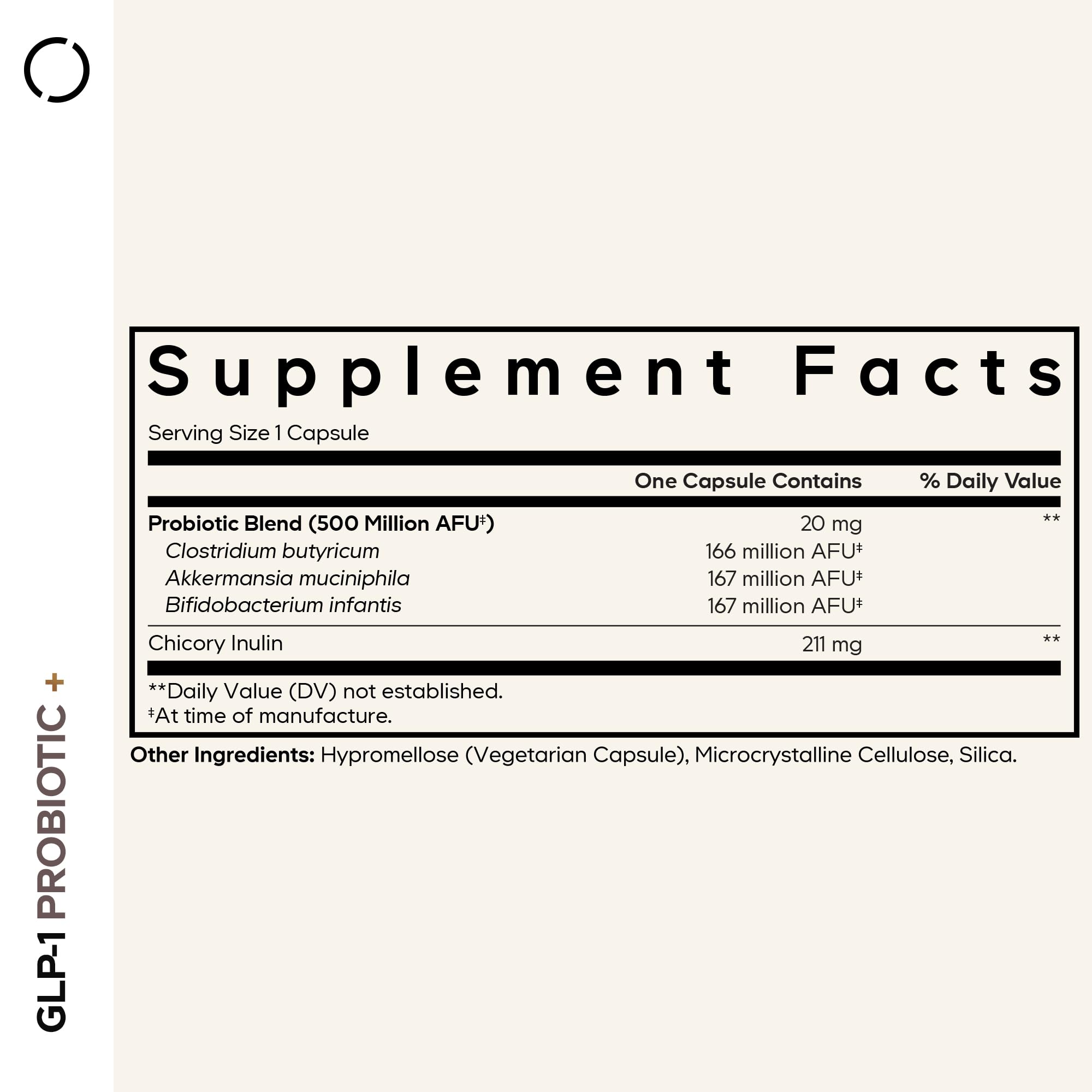 Codeage GLP-1 Probiotic+ bottle with label