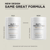 Codeage GLP-1 Probiotic+ capsules on a wooden table